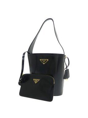 Prada Leather Bucket Tote Bag